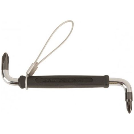 BAHCO - Clé double coudée pour vis Phillips PH1 et PH2 avec fil d'acier, 100 mm