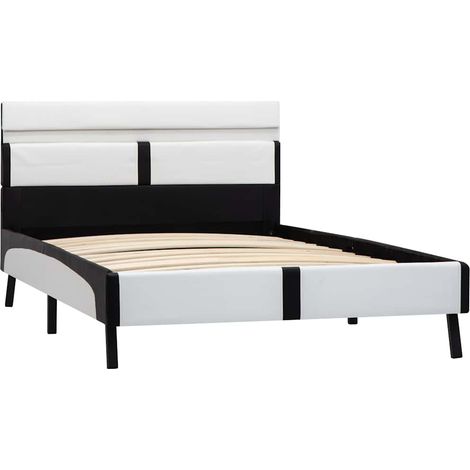 Maison Exclusive - Giroletto con LED Bianco e Nero in Similpelle 90x200 cm (1/5)