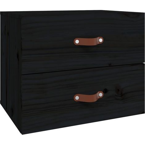 Maison Exclusive - Wand-Nachttisch Schwarz 50x36x40 cm