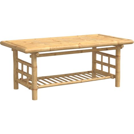 Mesita de centro de bambú 110x55x45 cm vidaXL