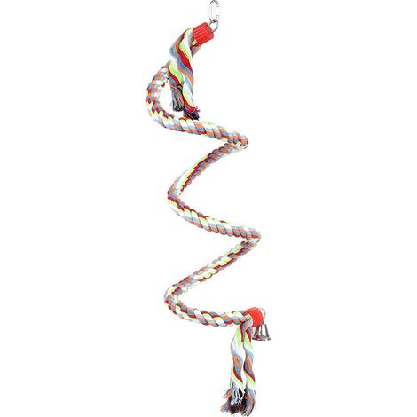 1 Corde À Grimper,Oiseau,Perroquet,Spirale Élastique,Coton Et Chanvre,Grand Moyen Petit