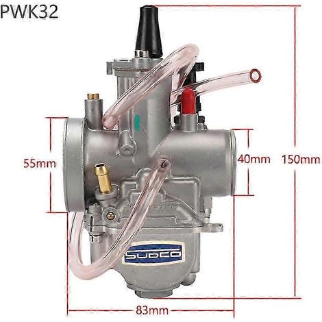 Carburetor With Power Jet For Keihin 2t 4t Atv Quad Go Kart 75-250cc Universal Motorcycle Pwk 24 26 28 30 32 34mm Carburetor( 34mm) (1/5)