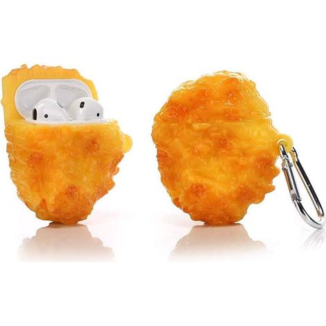 Silikonhülle für AirPods 1 & 2, lustige und niedliche 3D-Schutzhülle, Motiv: Fried Chicken Nuggets, stoßfeste Hülle (1/5)