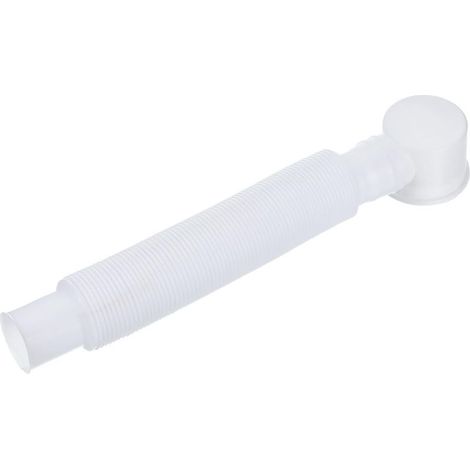 Siphon de lavabo ultra-plat et peu encombrant, jusqu'à 80 cm de long, blanc (1/5)