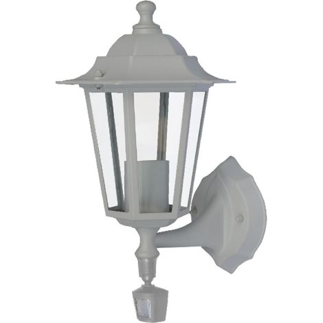 Applique montante E27 60W détecteur de mouvement – Aluminium et verre – Protection IP44 – Pour éclairage extérieur
