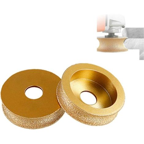 1Pc Fraise DiamantéE Pour Bord ExtéRieur,75mm Meule DiamantéE BraséE Sous Vide Bord Demi-Rond Profilé De Bordure Pour Profilé En Pierre Main Meule DiamantéE Grit,Disque De Meulage Diamanté (15mm) (1/5)