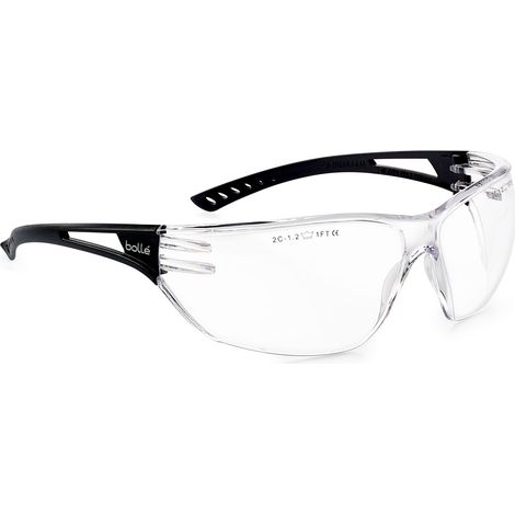 Bollé Safety – Lunettes de protection ultra-enveloppantes CE Cat II EN 166 – Traitement anti-buée et anti-rayures – Champ de vision panoramique