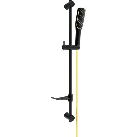 Mexen DF49 set doccia scorrevole, nero/oro - 785494582-57 (1/2)