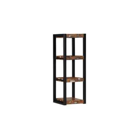 Étagère murale multicolore 35x35x100 bois massif récupération (1/5)
