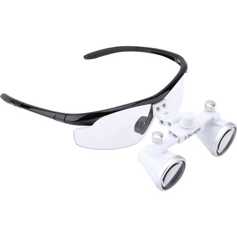Loupe binoculaire frontale 3,5X pour dentiste, grossissement 320-420mm, outil médical 60/80mm (1/5)