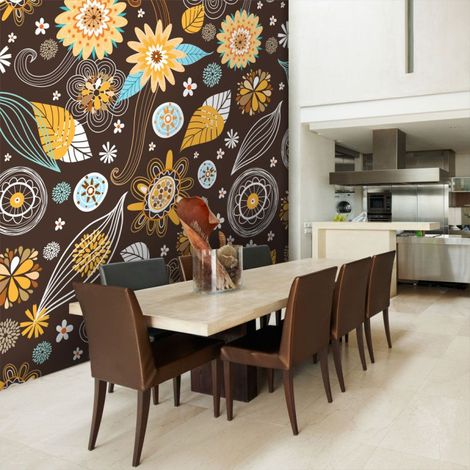 Papier Peint "Fleurs Transparentes" 270 x 350 cm (1/2)