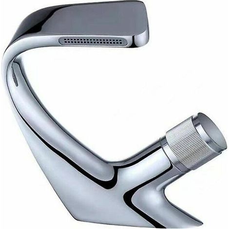 robinet Salle De Bain,  Argent Moderne Robinet De Lavabo Cascade Laiton Mitigeur Lavabo, Valve En Cramique, Froid & Chaud Disponible, Mousseur Dmo