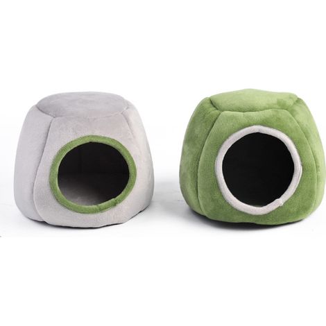 Lot de 2 lits pour cobayes, cachettes et accessoires lavables pour cage de cobayes et chinchillas. (1/4)