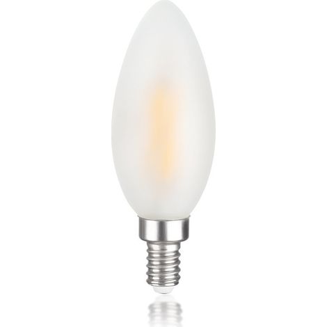 LAMPADINA ATTACCO E14 OLIVA IN VETRO SATINATA 4 W 430 lm 3000 K Ø 35 x H 98 mm (1/2)