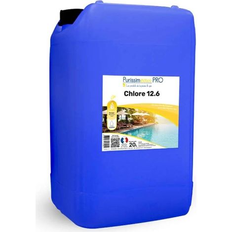 PURISSIMEAU - Chlore liquide piscine (48°) 12,6% - 20L (1/2)