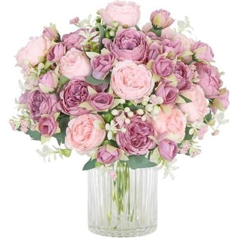 Pivoines artificielles bouquet de fleurs pour mariage fleurs en soie (1/5)