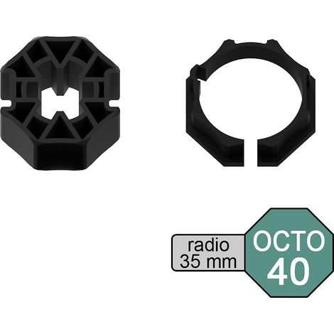 Kit adaptateur pour moteur de volet roulant radio Ø 35 mm dans tube OCTO Ø 40 mm (1/3)