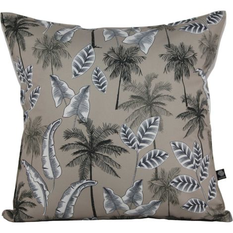 Coussin motif jungle extérieur Naturel 45x45 cm (1/2)