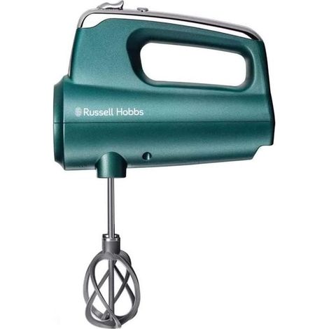 Russell Hobbs 25891-56 Batteur Mixeur Swirl, 5 Vitesses, Fonction Turbo, 1 Paire de Batteurs Hélice, Pétrin, Fouets - Turquois (1/2)