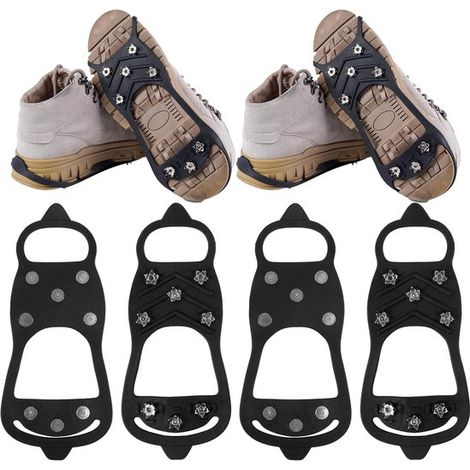 2 paia - Suole antiscivolo da neve - Taglia scarpe 41-46 - Copriscarpe - Suole antiscivolo - Tacchetti antiscivolo per scarpe - Ramponi da neve - Tacchetti antiscivolo per scarpe - Neve (1/5)