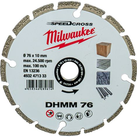 Milwaukee Diamanttrennscheibe DHMM Ø 76 x 10 mm für universellen Einsatz (Multi Material Trennscheibe, Speed Cross) (1/3)