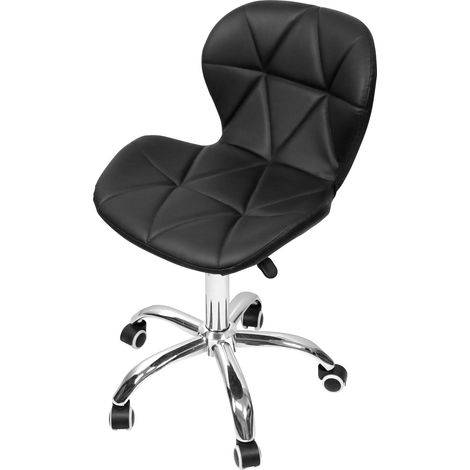 Haloyo® Bürostuhl, ergonomischer, um 360° drehbarer Bürostuhl, stabiles Fußkreuz mit 5 Rollen, Schwarz (1/5)