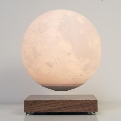 Lampe lune magnétique en bois de noyer, lampe de nuit intelligente créative avec technologie de pointe, imprimée en 3D, design artistique deng ALOVEZ