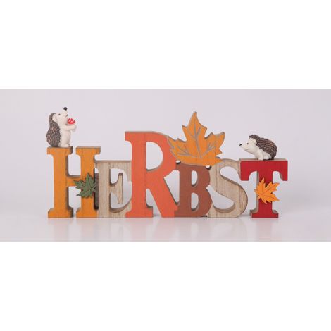 Deko-Aufsteller Holz Herbst 25 x 12 cm bunt Weihnachtscharaktere