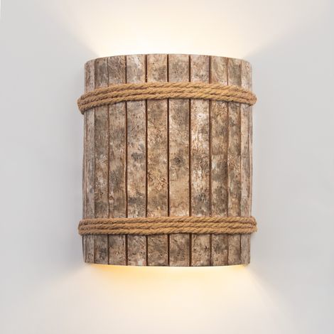 JCPYIUL Harz LED Wandbeleuchtung Wandbeleuchtung Rinde Design Wandbeleuchtung Vintage Industrie Wind oben und unten Korridor Wandbeleuchtung Harz Wandbeleuchtung für Schlafzimmer Eingang Treppe(Ohne G (1/5)