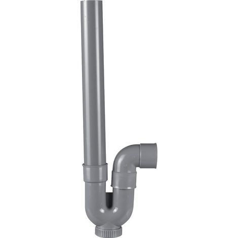 Siphon pour machine à laver simple PVC sortie horizontale