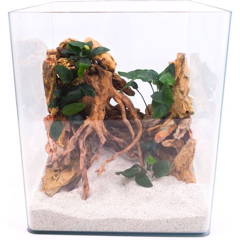 Nanotank 30 Aquarium mit Abdeckung und Unterlage