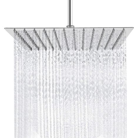 Square Shower Head 12 Inches Adjustable Angle Rain Shower Large Shower Head for Bathing (1/5)