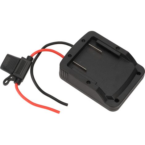 18-V-Lithium-Akkuadapter mit integriertem ABS-Kunststoffstecker und Sicherungshalter für 12-V-Elektrowerkzeuge (1/5)