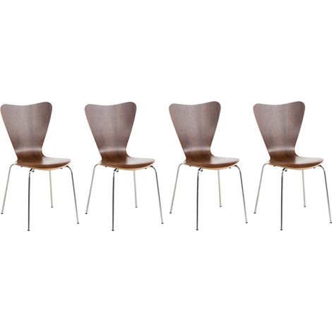 Set 4 Sedie Impilabili CALISTO Noce (1/5)