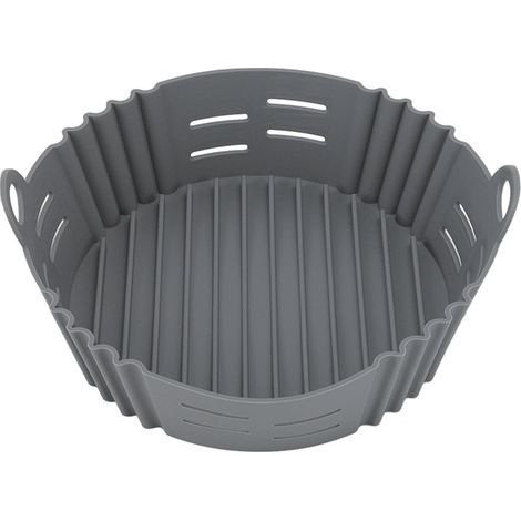 Panier à friture en silicone résistant à la chaleur, élastique, lavable et réutilisable, de qualité alimentaire, gris (1/5)