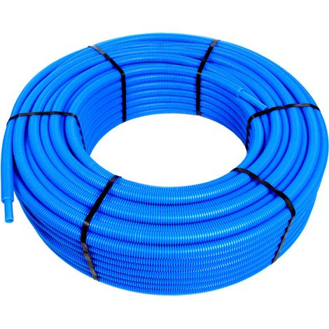 Tube PER pré-gainé Bleu Ø20 x 1,9 - 50 mètres - Blansol Barbi