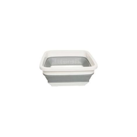 Fregadero plegable, diseño que ahorra espacio, fácil de limpiar, rectangular, 31,7 x 14,2 cm - Ideal para camping, caravanas y cocinas pequeñas. (1/5)