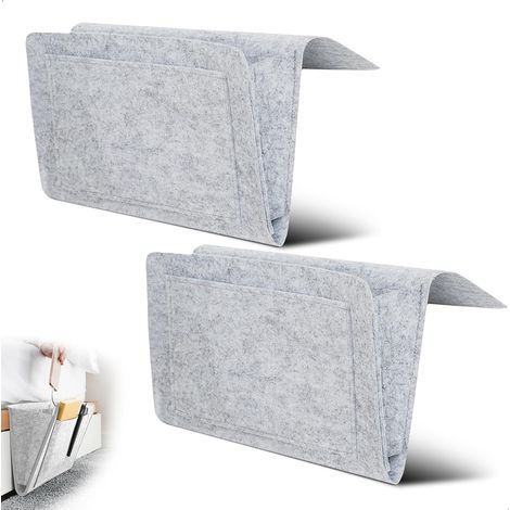 Sofa-Armlehnenablage, Filz-Sofa-Armlehnenbezug für Bücher, Zeitschriften und Fernbedienung, Multifunktionales Sofa-Tablett für Schlafzimmer, Büro, Studentenwohnheim, 2-teilig (1/4)