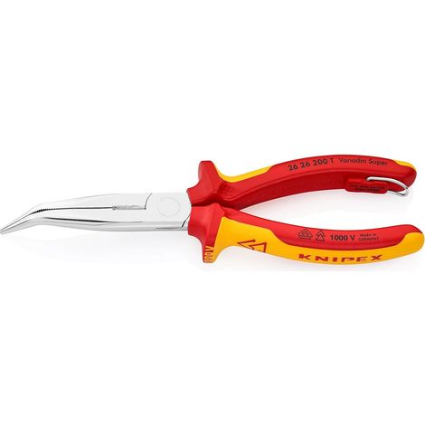 Pince demi-ronde avec tranchant, homologuées VDE, 26 26 200 T BK (1/4)