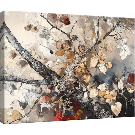 Peinture Murale sur toile arbre abstrait pour chambre salon cuisine 40x30 (1/3)