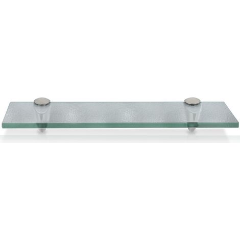 SWANEW Mensola da parete in vetro. mensola in vetro da bagno 50 x 10 cm 8 mm satinato (1/5)