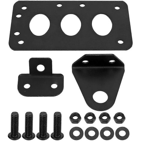 Kit de support universel pour feu stop de moto, fixation latérale, support de plaque d'immatriculation, remplacement pour Fatboy Iron 883, noir (1/5)