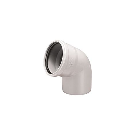 Codo sanitario PP-HT 32/67, para desagüe interno, blanco (1/2)