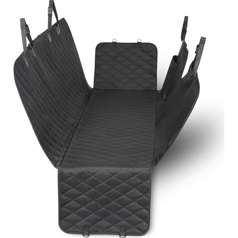 Funda para asiento de coche para mascotas, 100% impermeable, resistente 600D, negra. (1/5)