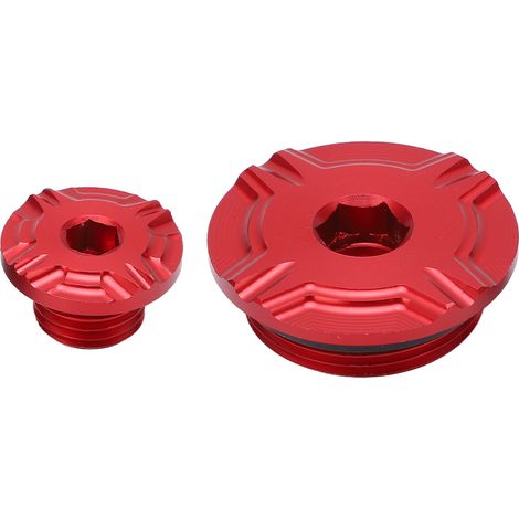 2 bouchons de réservoir d'huile moteur carburant, capuchon de remplissage pièce de rechange moto pour CRF250 450 R M L (1/5)