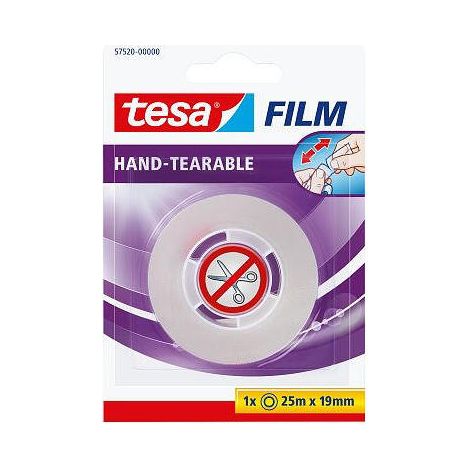 Cinta adhesiva tesafilm sin tijeras 25 m x 19 mm (1/3)
