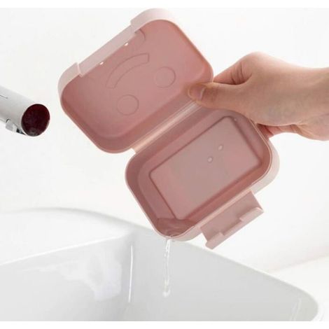 Porte-savon - Plastique - Fermeture Hermetique - Pour Voyage Salle De Bain Douche Camping - 2 Pièces (1/4)