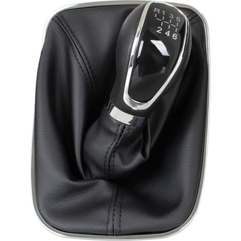 Pomo de cambio Opel Insignia A 08-17 NEGRO + FUSIL NEGROS + MARCO CROMADO 6 VELOCIDADES