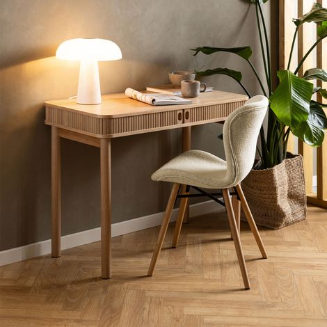 Bureau 2 portes 100x50x75 cm en bois (1/5)