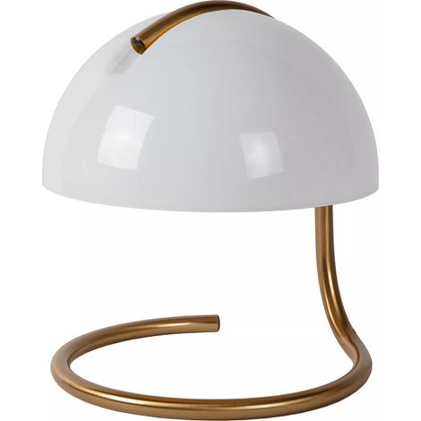 Lampada da tavolo rotonda bianca oro E27 Lucide Cato (1/5)